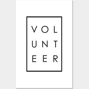 Volunteer Typography Design Posters and Art